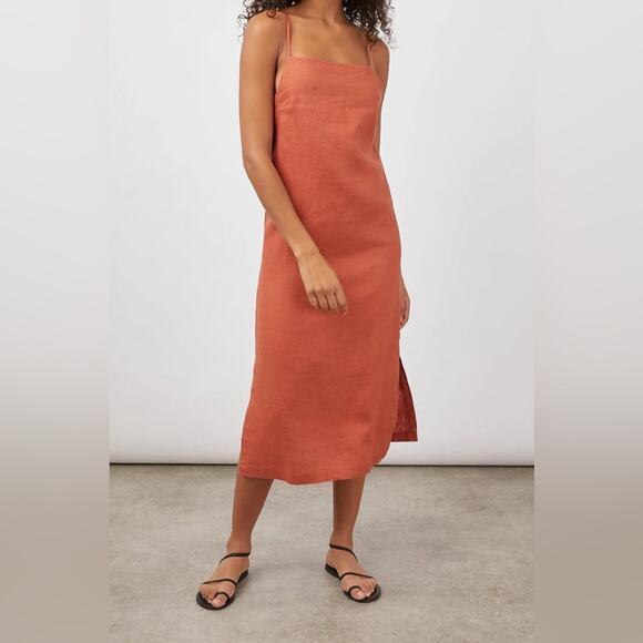 NWT RAILS Linen Demi Midi Dress - Picture 3 of 6